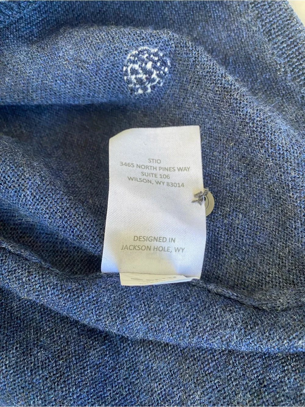 Stio Navy Henley Merino Wool Long Sleeve Sweater Size M